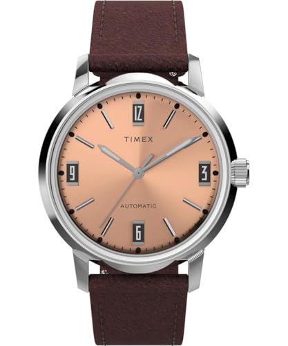 Timex Herren Analog Automatisch Armbanduhr mit einem Lederband Marlin Automatisch von Timex