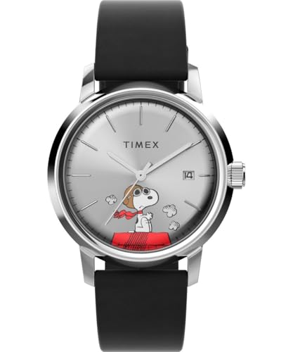 Timex Herren Analog Automatik Armbanduhr Marlin Automatic x Peanuts Snoopy Flying Ace von Timex