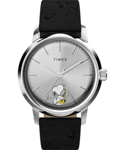 Timex Herren Analog Automatik Armbanduhr x Peanuts Marlin Saxophonist von Timex