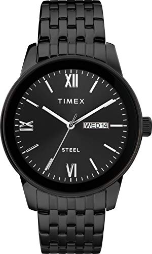 Timex Classics 41mm Edelstahluhr für HerrenTW2T50400, Schwarz von Timex