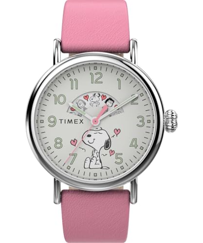 Timex Damen Analog Armbanduhr x Peanuts Valentine's von Timex