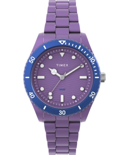 Timex TW2Y04800 Trend Damen-Armbanduhr, 37 mm, lila Armband aus #Tide Ocean Material® mit Ziffernblatt und Gehäuse Timex TW2Y04800 Trend Damen-Armbanduhr, 37 mm, lila Armband aus #Tide Ocean Material® mit Ziffernblatt und Gehäuse von Timex
