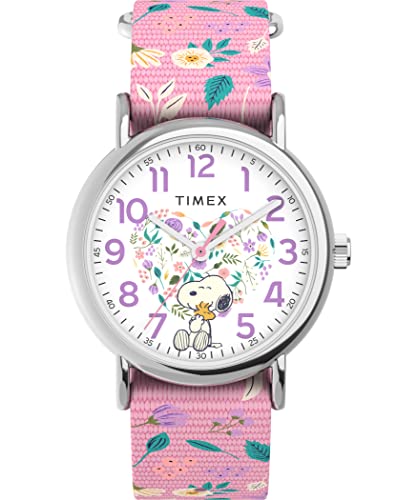 Timex Damen Analog Quarz Uhr mit Stoff Armband TW2V77800JT von Timex