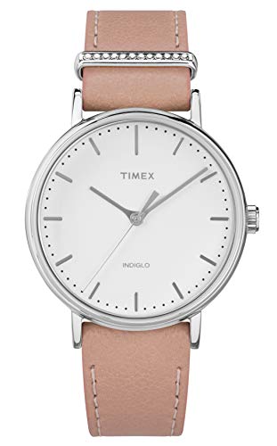 Timex Damen Analog Quarz Uhr mit Leder Armband TW2R70400 von Timex