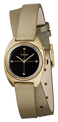 Timex Damen Analog Uhr Petite mit Leder Armband von Timex