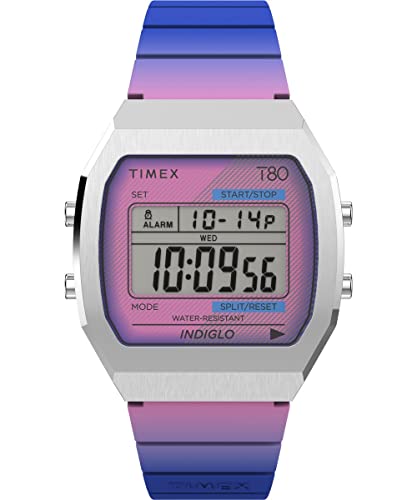 Timex Damen Digital Quarz Uhr mit Harz Armband TW2V74600YB von Timex