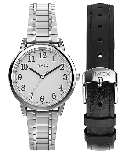 Timex Easy Reader Classic TWG063000 Armbanduhr, für Damen, 30 mm, Edelstahlband von Timex