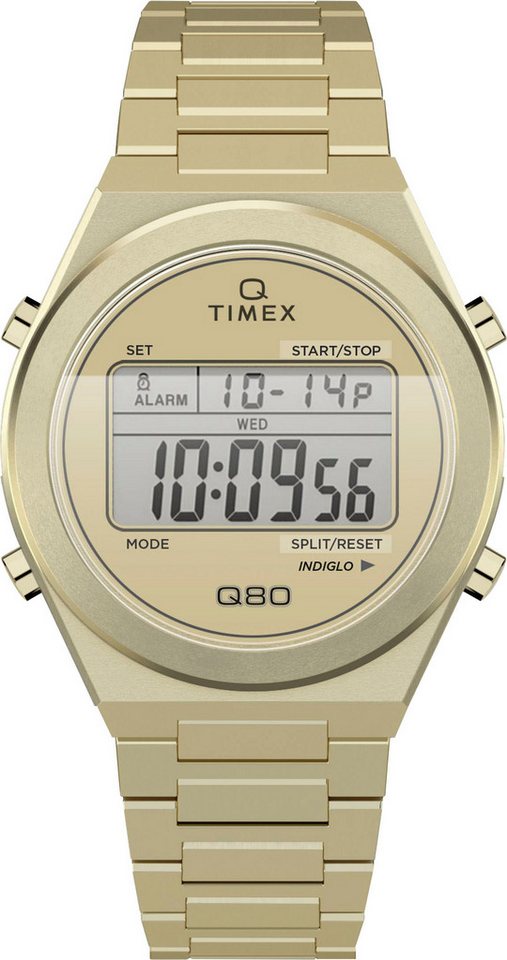 Timex Digitaluhr CONTINENTAL Q80 TW2Y09700AJ, Quarzuhr, Armbanduhr, Herrenuhr,Edelstahlarmband,analog von Timex