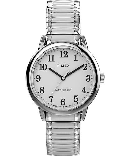 Timex Easy Reader Classic TW2V94700 Armbanduhr, für Damen, 30 mm, Edelstahlband von Timex