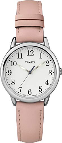 Timex Easy Reader Damen 30mm rosa Lederarmband Armbanduhr TW2U29700 von Timex