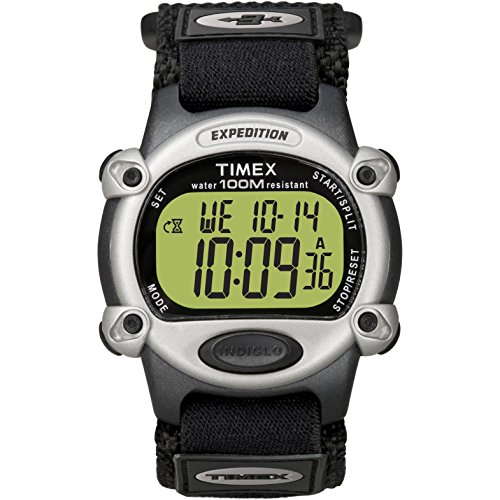 Timex Herren Expedition in Voller Größe Digital CAT Schwarze Schnell-Wickel-Armbanduhr T48061 von Timex