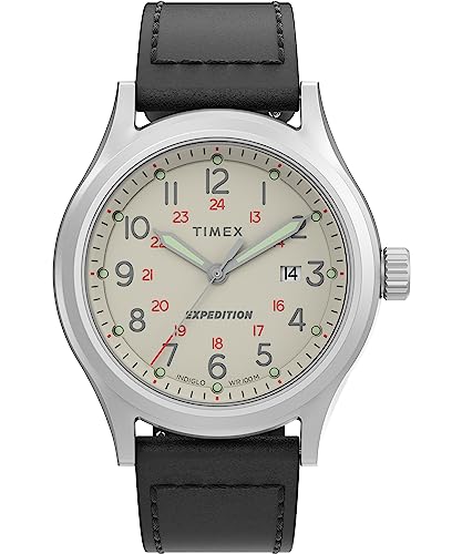 Timex Expedition North TW2W46800 Armbanduhr, für Herren, 40 mm, Lederband mit Schnellwechsel-Funktion von Timex