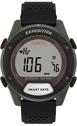 Timex Expedition Robuste Digitale Herren-Armbanduhr 43mm mit Lederband TW4B27000 von Timex