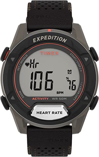 Timex Expedition Robuste Digitale Herren-Armbanduhr 43mm mit Lederband TW4B27100 von Timex