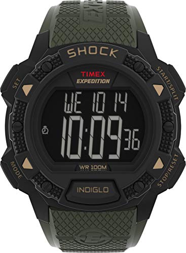 Timex Expedition Shock Cat 43mm Armbanduhr aus Kunstharz TW4B23400, Grün von Timex