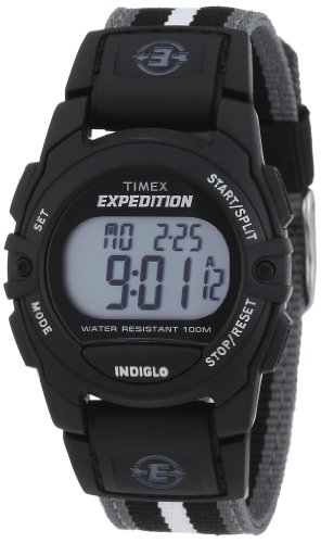 Timex Unisex Expedition Digital CAT 33mm Uhr - Schwarzes Gehäuse mit Schwarz & Grau Gestreiftem Stoffband T49661 Timex Unisex Expedition Digital CAT 33mm Uhr - Schwarzes Gehäuse mit Schwarz & Grau Gestreiftem Stoffband T49661 von Timex