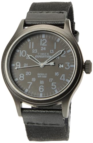 Timex Herren Analog Klassisch Quarz Expedition Scout 40 mm Uhr mit Stoff Armband TW4B14200 von Timex