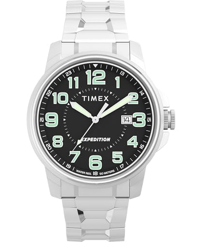 Timex Expedition Field Herren-Armbanduhr, 40 mm, dehnbares Edelstahlarmband, schwarzes Zifferblatt, IP-Stahlgehäuse TW4B31300 Timex Expedition Field Herren-Armbanduhr, 40 mm, dehnbares Edelstahlarmband, schwarzes Zifferblatt, IP-Stahlgehäuse TW4B31300 von Timex
