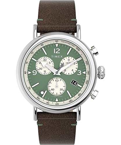 Timex Herren Analog Quarz Uhr mit Leder Armband TW2V71000VQ von Timex