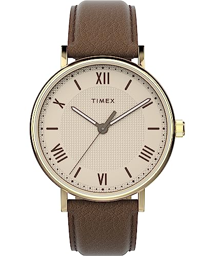 Timex Southview TW2V91300 Armbanduhr, für Herren, 41 mm, Lederband von Timex