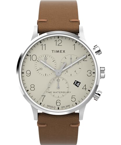 Timex Herren Analog Quarz Uhr mit Leder Armband TW2W50900VQ von Timex