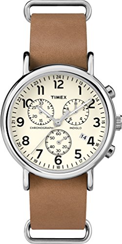 Timex Herren Analog Quarz Uhr mit Leder Armband TWC063500 von Timex