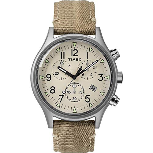 Timex Herren Analoger Quarz Uhr mit Echtes Leder Armband TW2R68500 von Timex