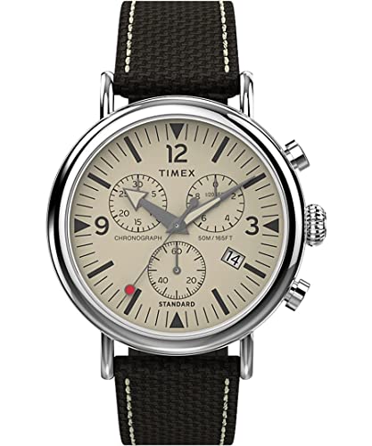 Timex Herren Chronograph Armbanuhr mit Stoffband Standard Chrono von Timex
