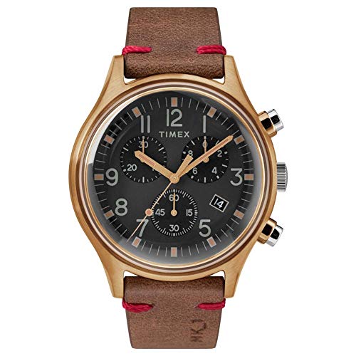 Timex HerrenArmbanduhr Chronograph Quarz Leder TW2R96300 von Timex