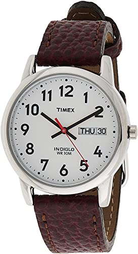 Timex Easy Reader Herren-Armbanduhr 35 mm Lederarmband T20041 von Timex