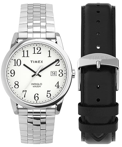 Timex Easy Reader Classic TWG063200 Armbanduhr, für Herren, 38 mm, Edelstahlband von Timex