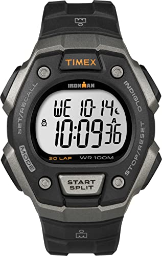 Timex Ironman Classic 30 Full-Size 38mm Uhr, Schwarz/Silber/Grau, 41 mm, Chronograph von Timex