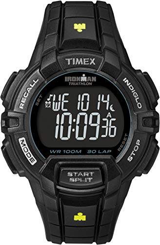 Timex Ironman Classic 44 mm Digitaluhr für Herren, schwarzes Kunstharz-Armband, TW5M15900 von Timex