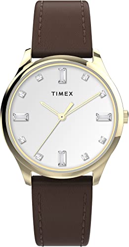 Timex Main Street 32mm Damenuhr mit Lederband TW2V76500 von Timex