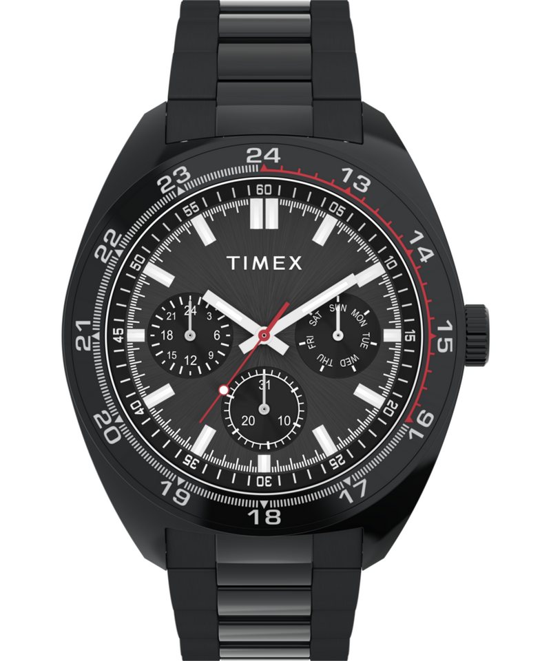 Timex Multifunktionsuhr WESTON TW2Y228006I, Quarzuhr, Armbanduhr, Herrenuhr, Edelstahlarmband, 12/24-Std.-Anzeige von Timex