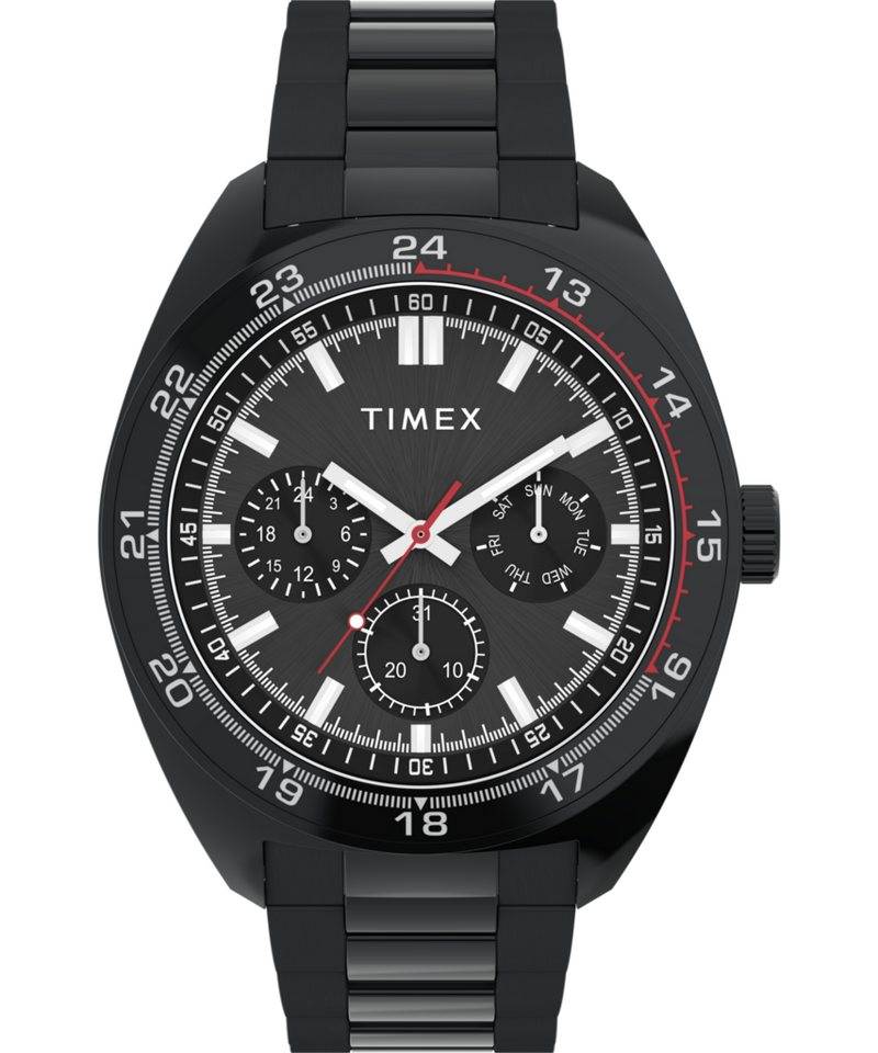 Timex Multifunktionsuhr WESTON TW2Y228006I, Quarzuhr, Armbanduhr, Herrenuhr, Edelstahlarmband, 12/24-Std.-Anzeige von Timex