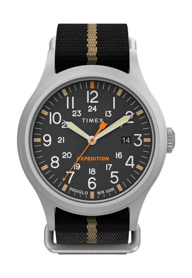 Timex Quarzuhr Field Steel Outdoor, (1-tlg), Quarz-Analoguhr von Timex
