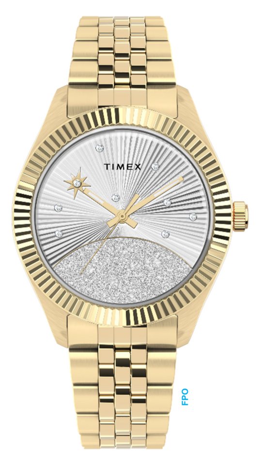 Timex Quarzuhr LEGACY TW2Y20300AJ, Armbanduhr, Damenuhr, Edelstahlarmband, Leuchtzeiger von Timex