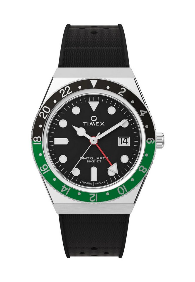 Timex Quarzuhr Q Timex® GMT, (1-tlg), Quarz-Analoguhr von Timex