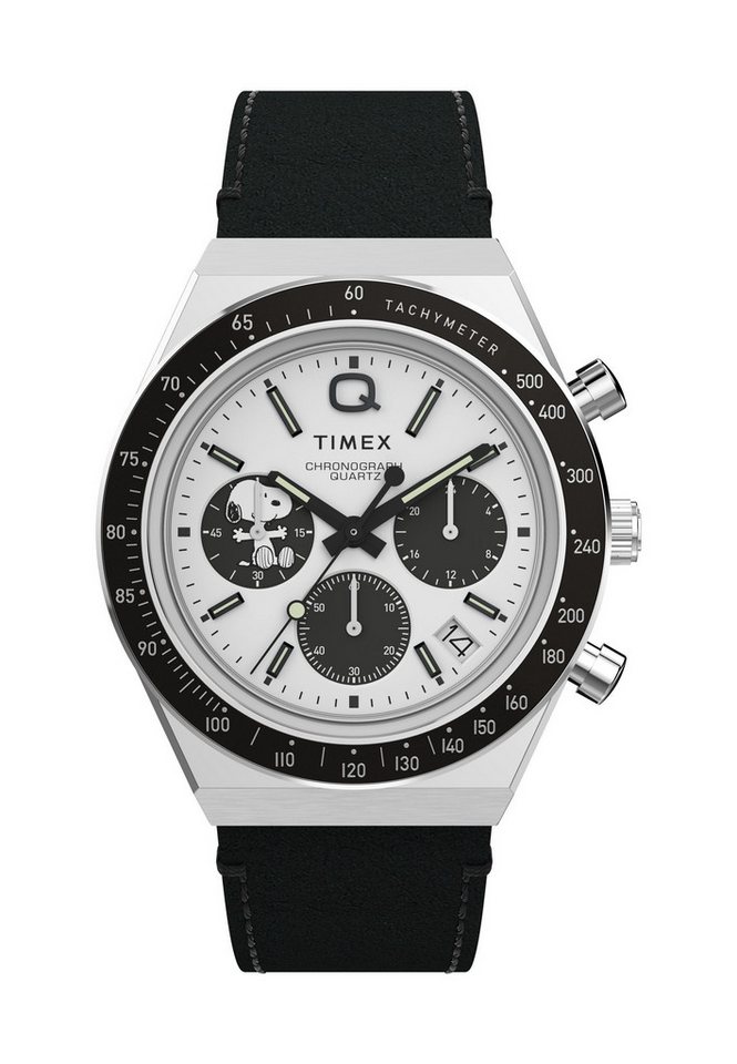Timex Quarzuhr Q Timex Chronograph x Peanuts Snoopy, (1-tlg), Quarz-Chronographenuhr von Timex