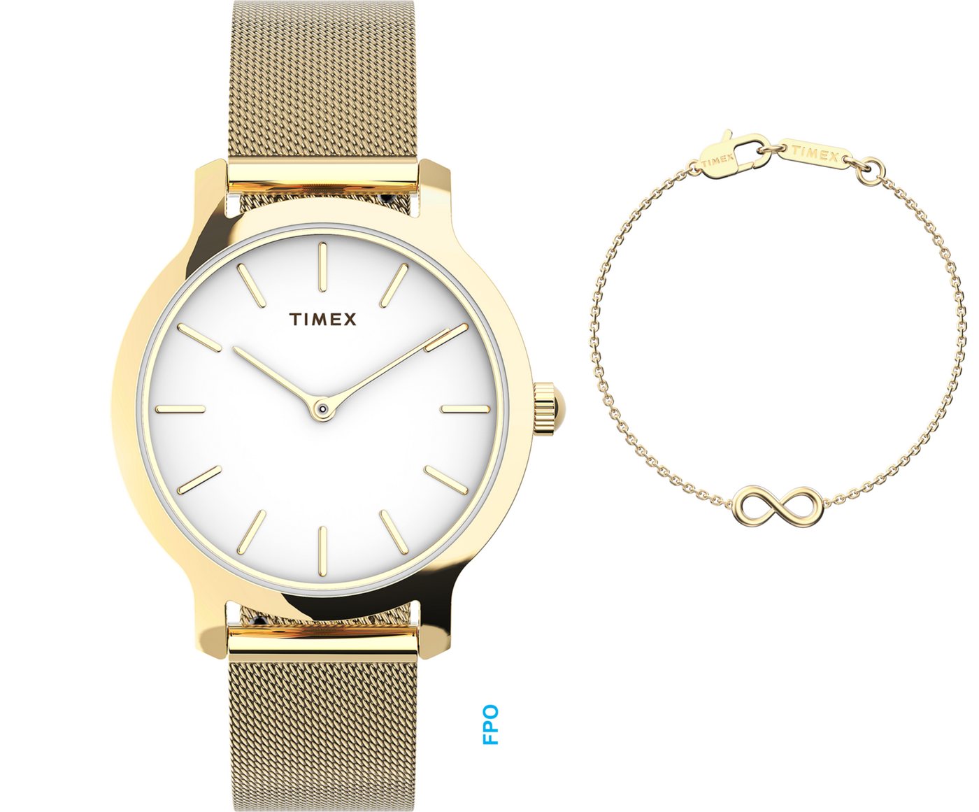 Timex Quarzuhr TRANSCEND TWG067000AJ, (Set, mit Schmuckarmband), Armbanduhr, Damenuhr, Edelstahlarmband, Geschenkidee, analog von Timex
