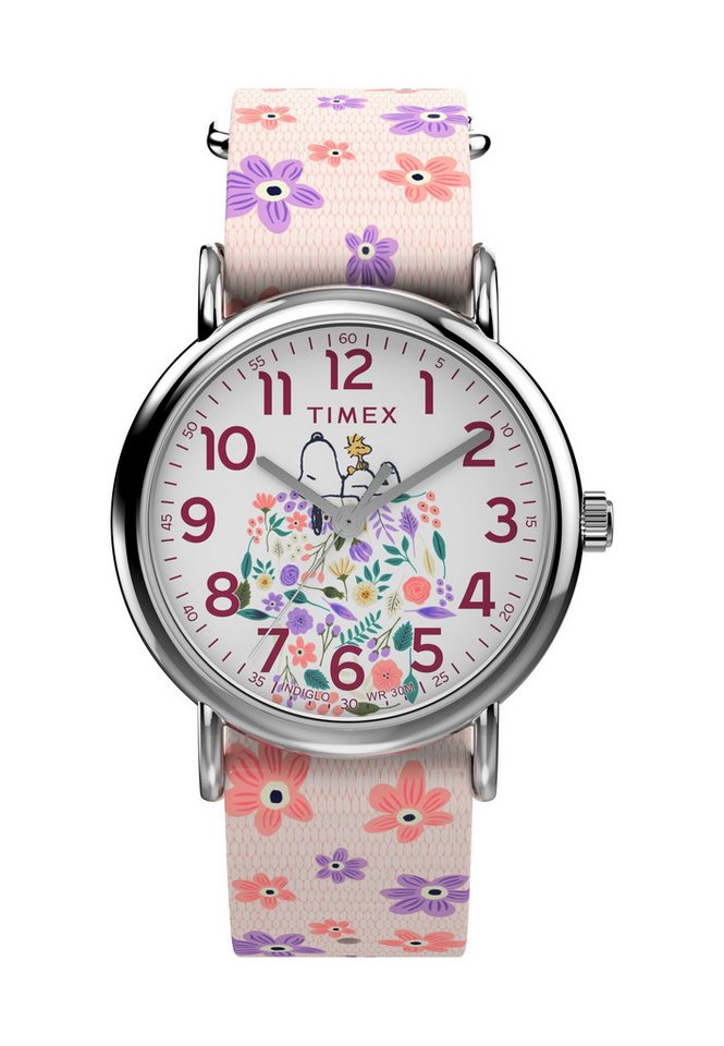 Timex Quarzuhr Timex x Peanuts Floral, (1-tlg), Quarz-Analoguhr von Timex