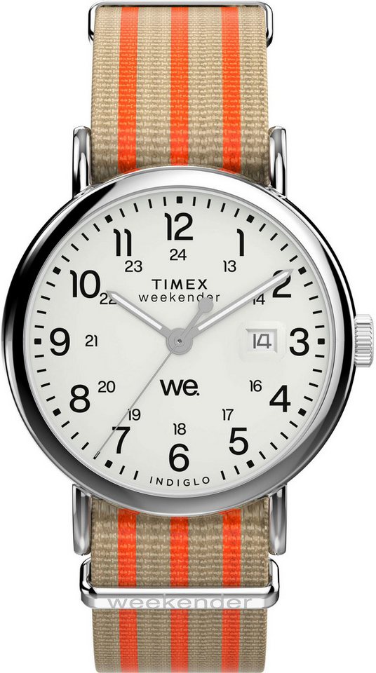 Timex Quarzuhr WEEKENDER MAIN LINE TW2Y08900AJ, Armbanduhr, Herrenuhr, Damenuhr,Textilarmband,Datum, Leuchtzeiger von Timex