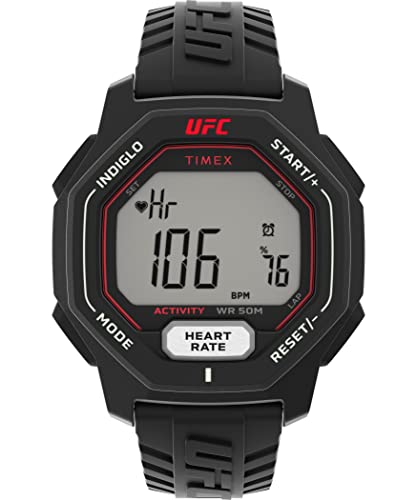 Timex UFC Performance Spark 46mm Herren-Armbanduhr aus schwarzem Kunstharz TW2V83800 Timex UFC Performance Spark 46mm Herren-Armbanduhr aus schwarzem Kunstharz TW2V83800 von Timex