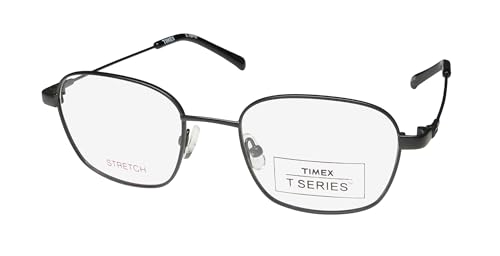 Timex T-Serie 15:19 Uhr, Stretch, klassische Form, Designer-Brillenrahmen/Brille, Schwarz, 49/19/145 von Timex