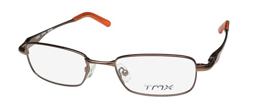 Timex TMX Drone Rechteckige Brillengläser Vollrand Klassischer Brillenrahmen/Brille, Braun, 50/18/135 von Timex