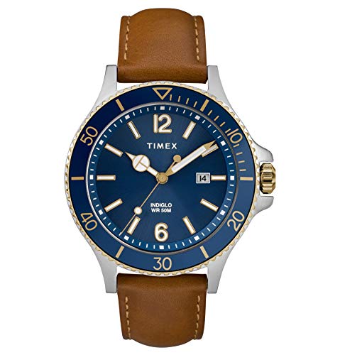 Timex TW2R64500 Herren-Armbanduhr Analog Quarz Leder von Timex