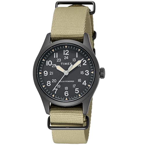 Timex TW2V00400 Expedition North Field Post Solar 36 mm Recyceltes Stoffarmband, Schwarz von Timex