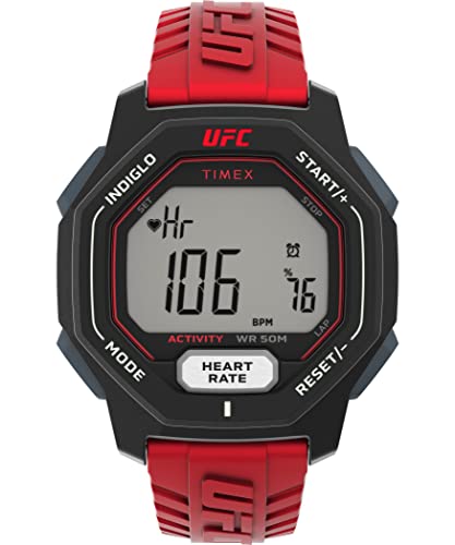 Timex UFC Performance Spark 46mm Herren-Armbanduhr aus rotem Kunstharz TW2V84000 von Timex