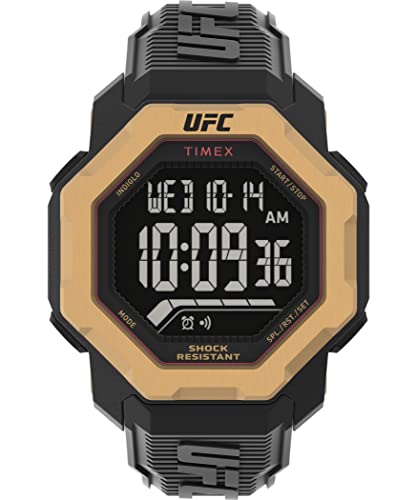 Timex UFC Strength Knockout Herrenuhr 48mm mit schwarzem Harzband TW2V89000 von Timex